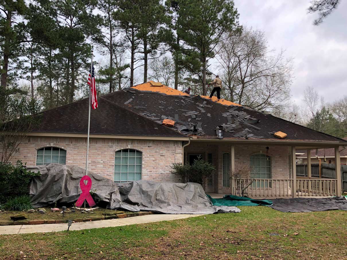 Roofing repair project